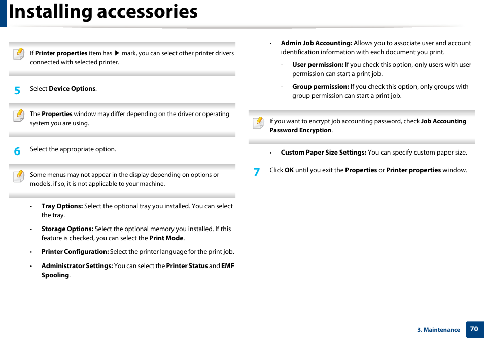Installing accessories | Samsung SL-C1810W-XAA User Manual | Page 70 / 308