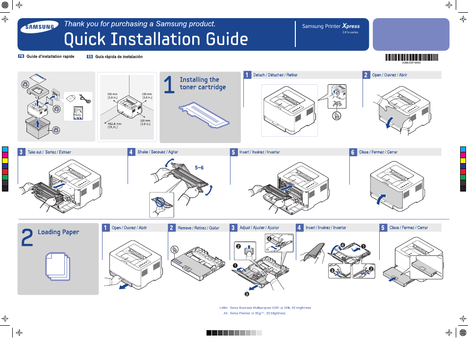 Samsung SL-C410W-XAA User Manual | 2 pages