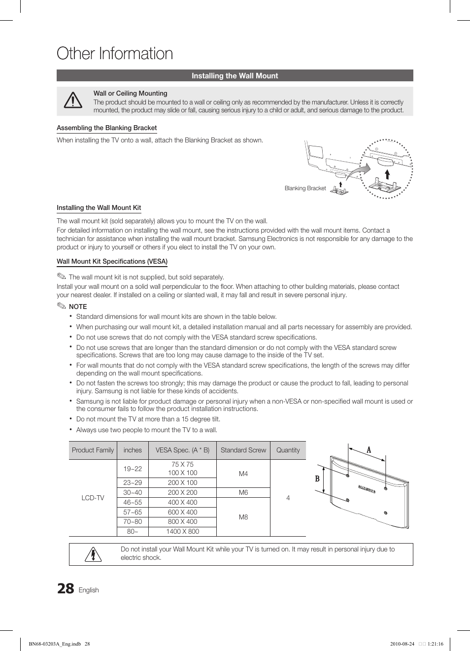 Other information | Samsung LN22C500B2FXZA User Manual | Page 28 / 105