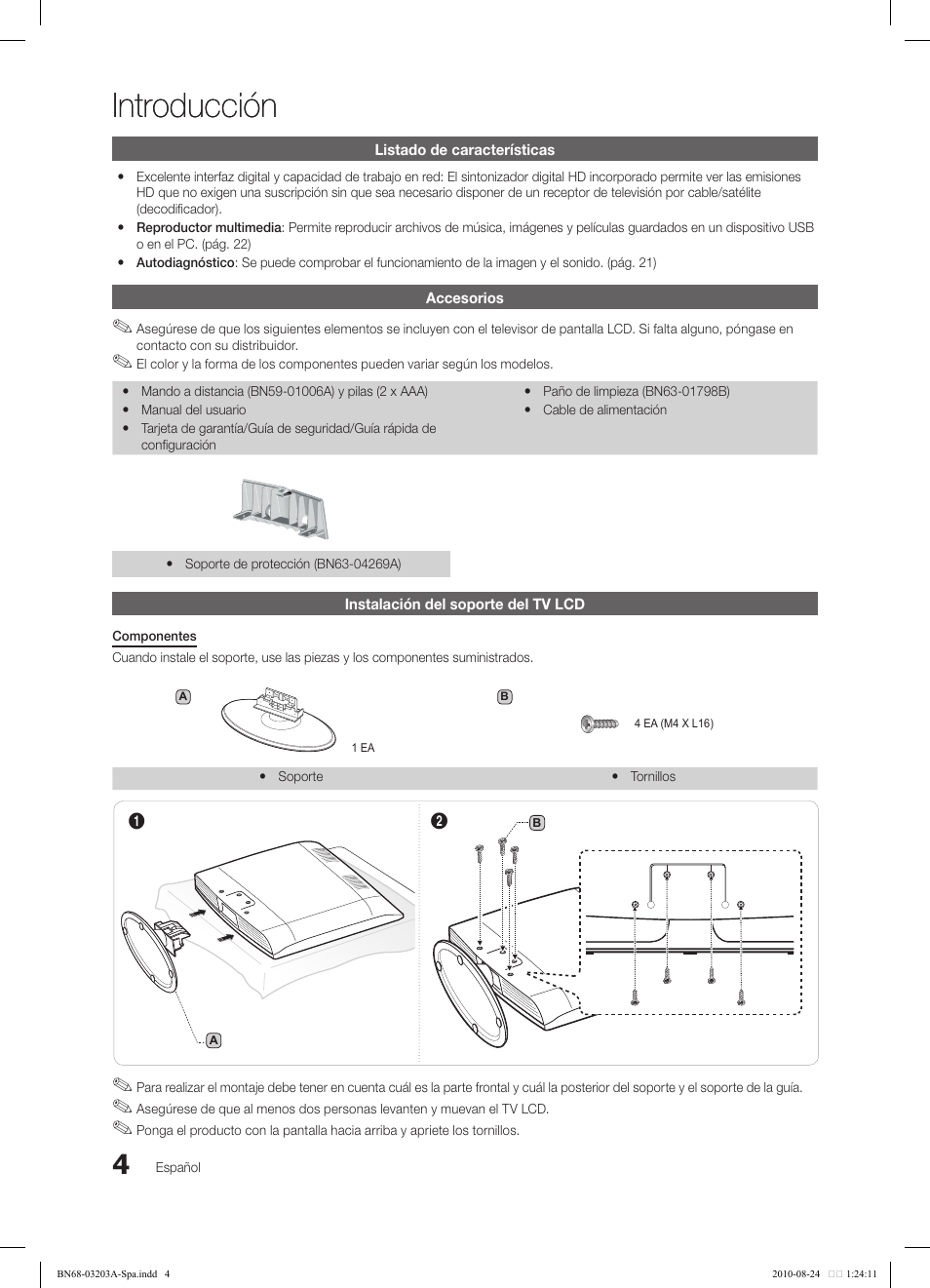 Introducción | Samsung LN22C500B2FXZA User Manual | Page 38 / 105