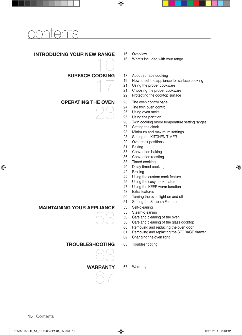 Samsung NE595R1ABSR-AA User Manual | Page 16 / 72