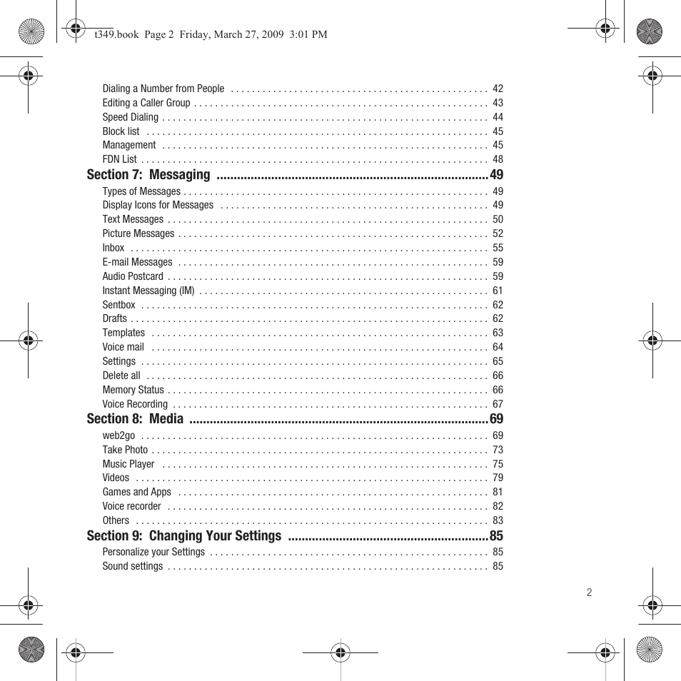 Samsung SGH-T349AGATMB User Manual | Page 5 / 155