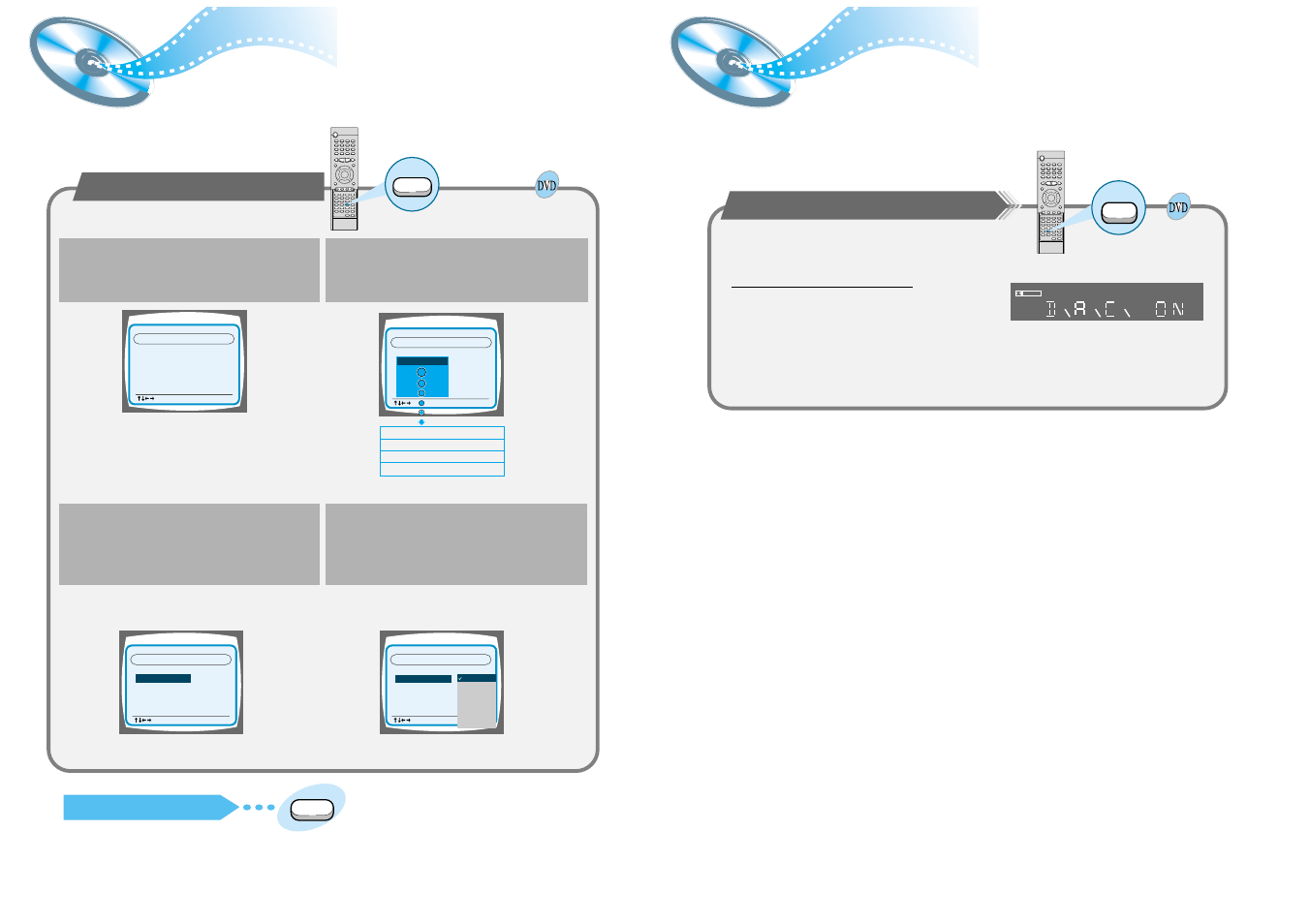 Setting up the language features, Activating dynamic range compression | Samsung HTDL70DTH-XAA User Manual | Page 17 / 25