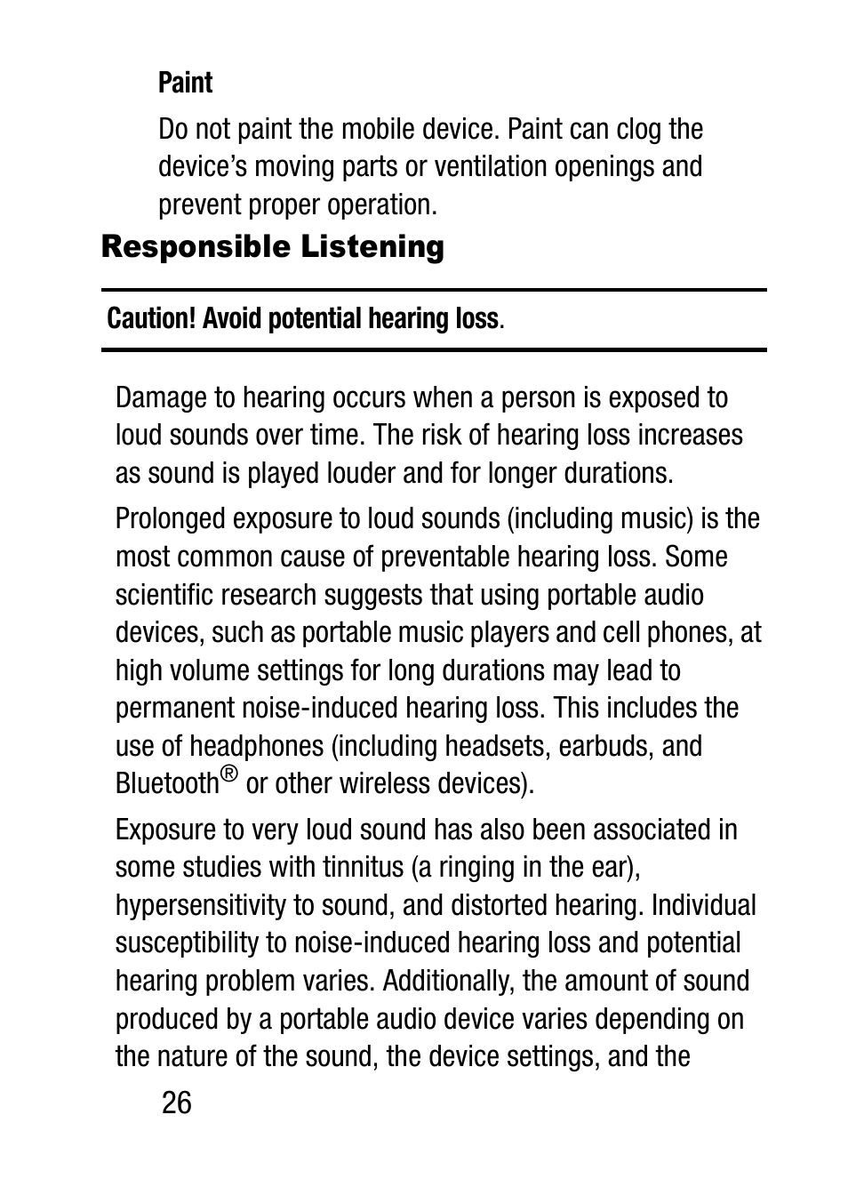 Responsible listening | Samsung SM-T537RZWAUSC User Manual | Page 32 / 70