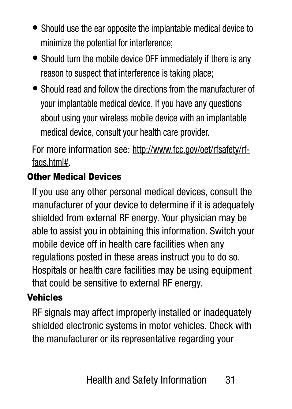 Other medical devices, Vehicles | Samsung SM-T537RZWAUSC User Manual | Page 37 / 70