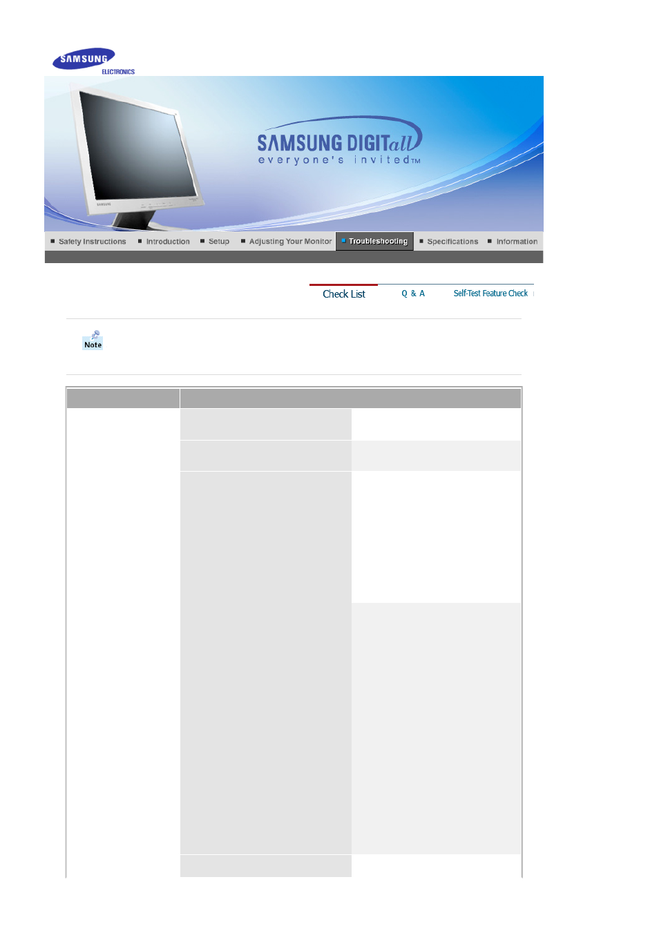 Troubleshooting, Checklist | Samsung LS19MJAKBJ-XAA User Manual | Page 36 / 56