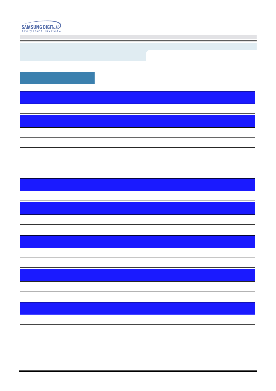 Specifications | Samsung AN19MS9U-EDC User Manual | Page 60 / 74