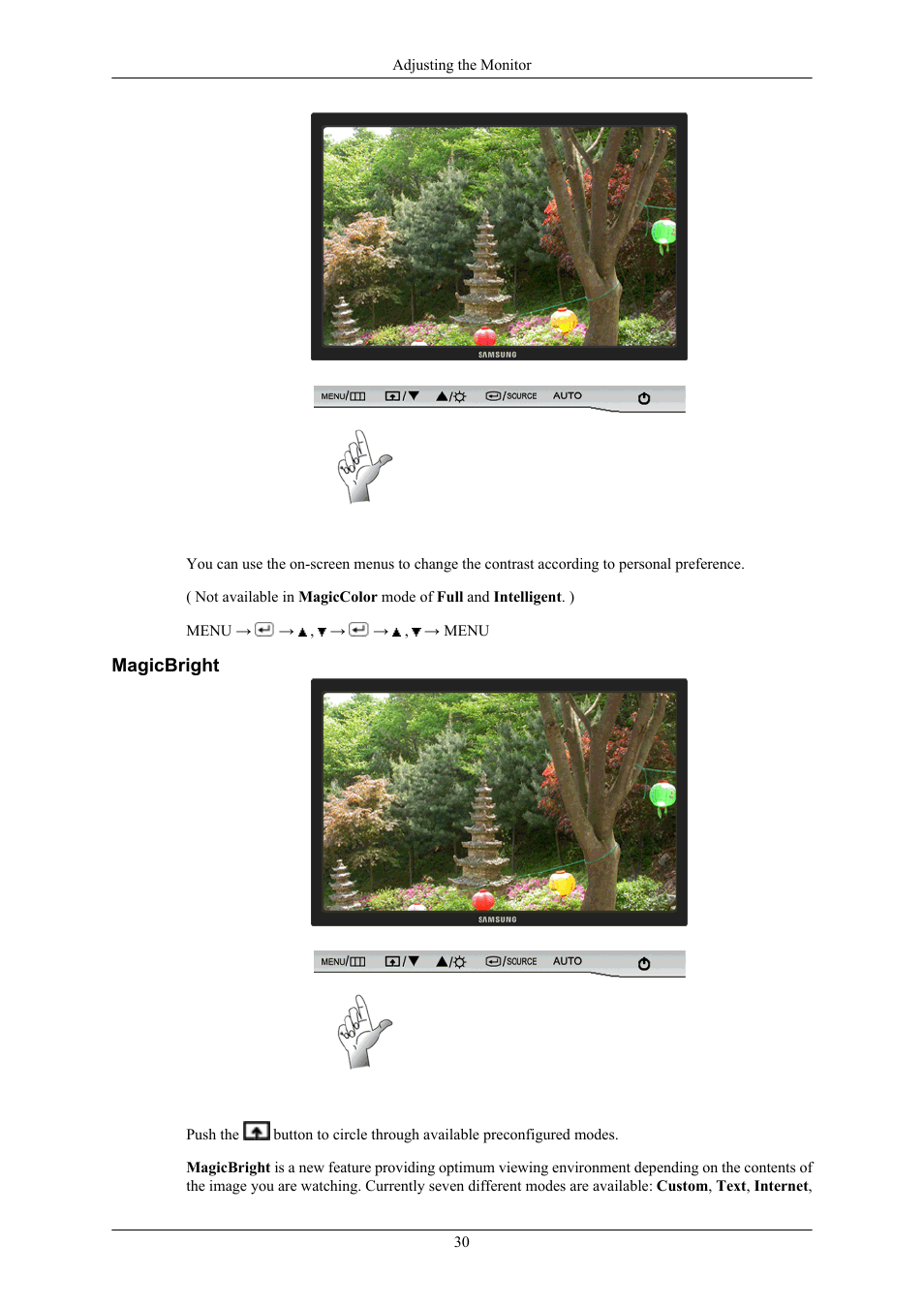 Magicbright | Samsung LS20AQWJFV-XAA User Manual | Page 32 / 65