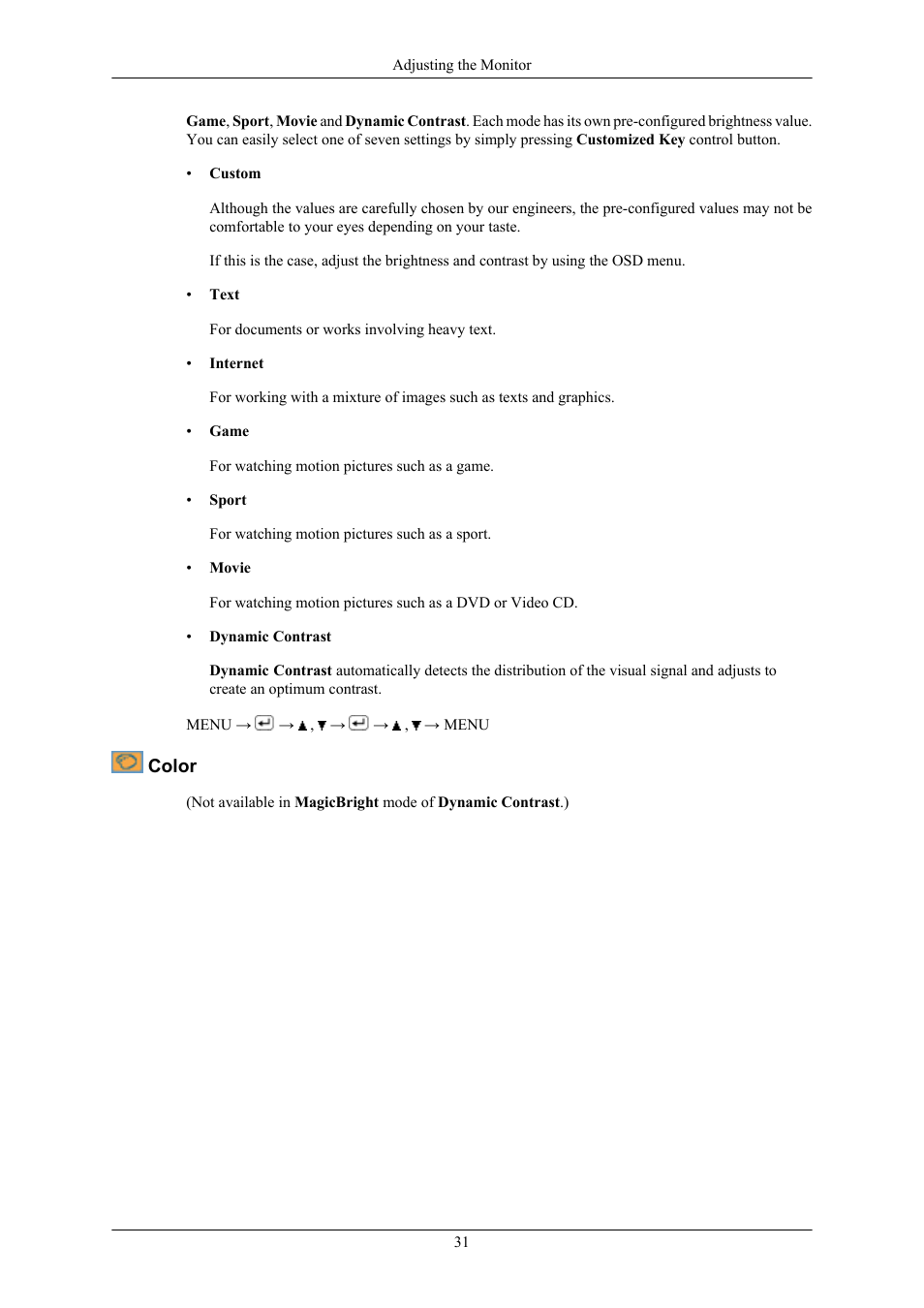 Color | Samsung LS20AQWJFV-XAA User Manual | Page 33 / 65