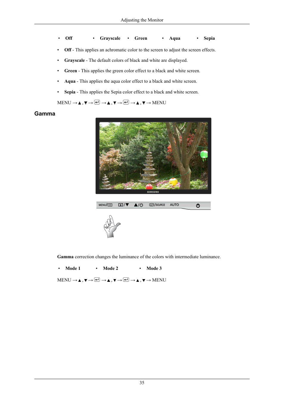 Gamma | Samsung LS20AQWJFV-XAA User Manual | Page 37 / 65