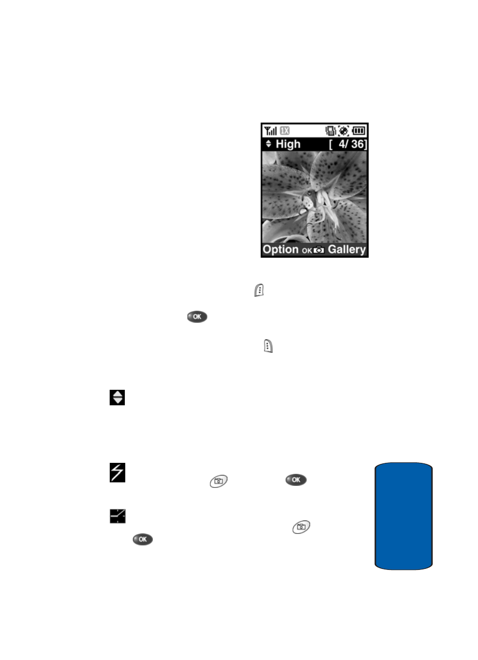 Camera screen, Camera screen icons | Samsung SCH-A670ZSUXAR User Manual | Page 133 / 234