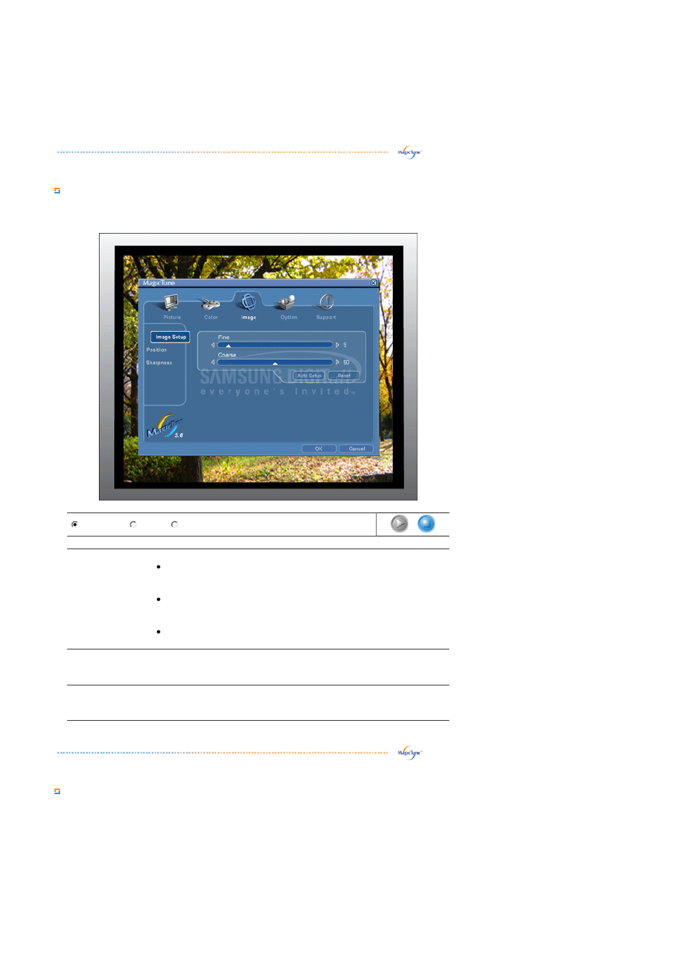 Image tab definition, Option tab definition | Samsung BI19BSSB User Manual | Page 39 / 69