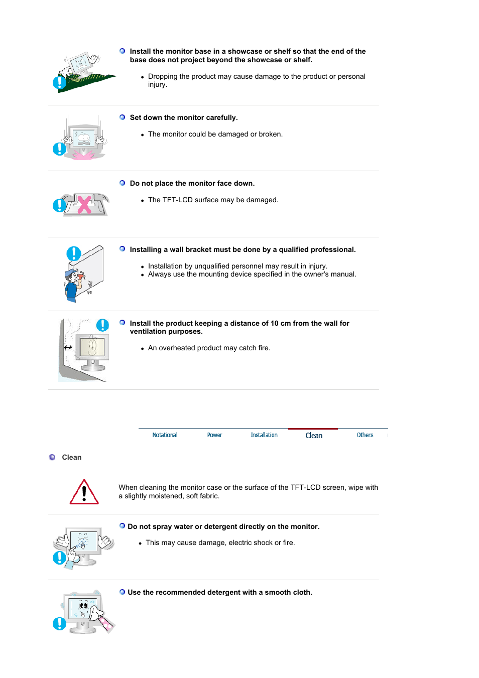 Clean | Samsung BI19BSSB User Manual | Page 4 / 69