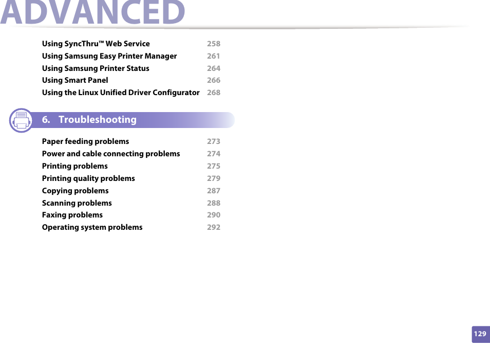 Advanced | Samsung SCX-4729FW-XAA User Manual | Page 129 / 317