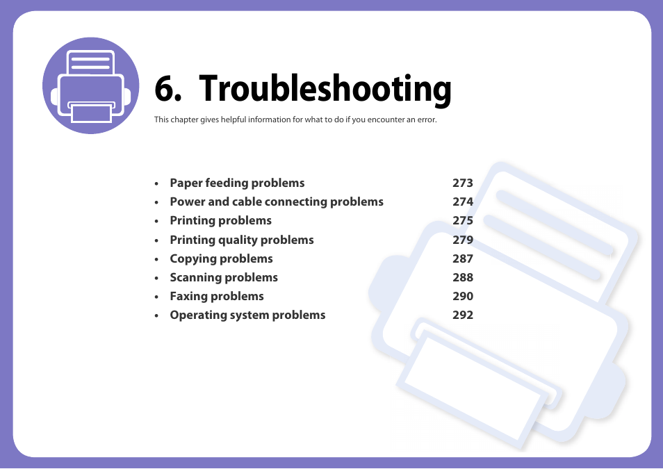 Troubleshooting | Samsung SCX-4729FW-XAA User Manual | Page 272 / 317