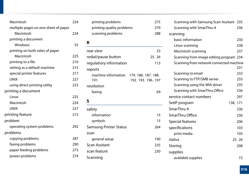 Samsung SCX-4729FW-XAA User Manual | Page 316 / 317