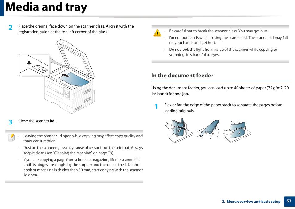 Media and tray | Samsung SCX-4729FW-XAA User Manual | Page 53 / 317