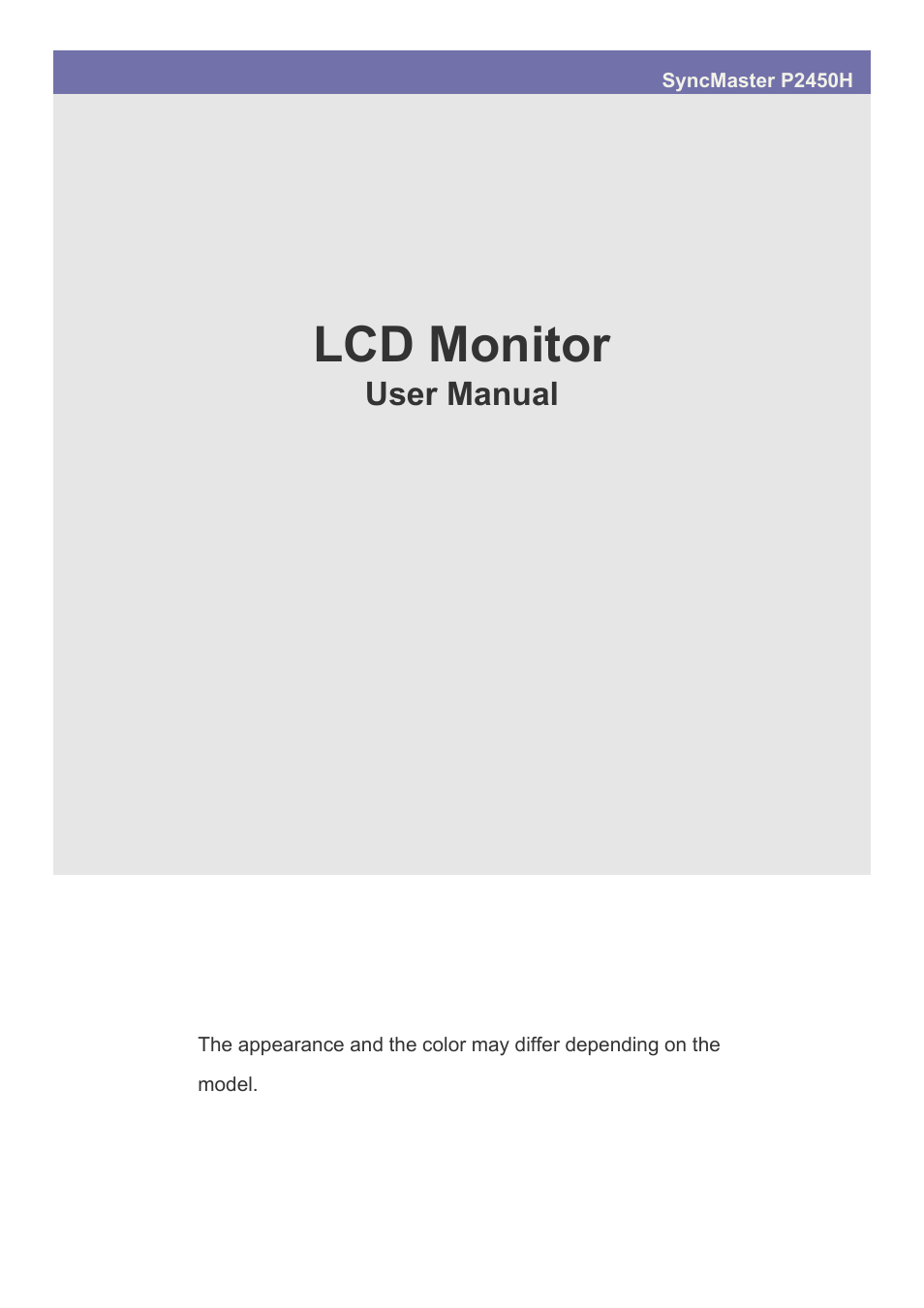 Samsung LS24LRZKUV-ZA User Manual | 44 pages