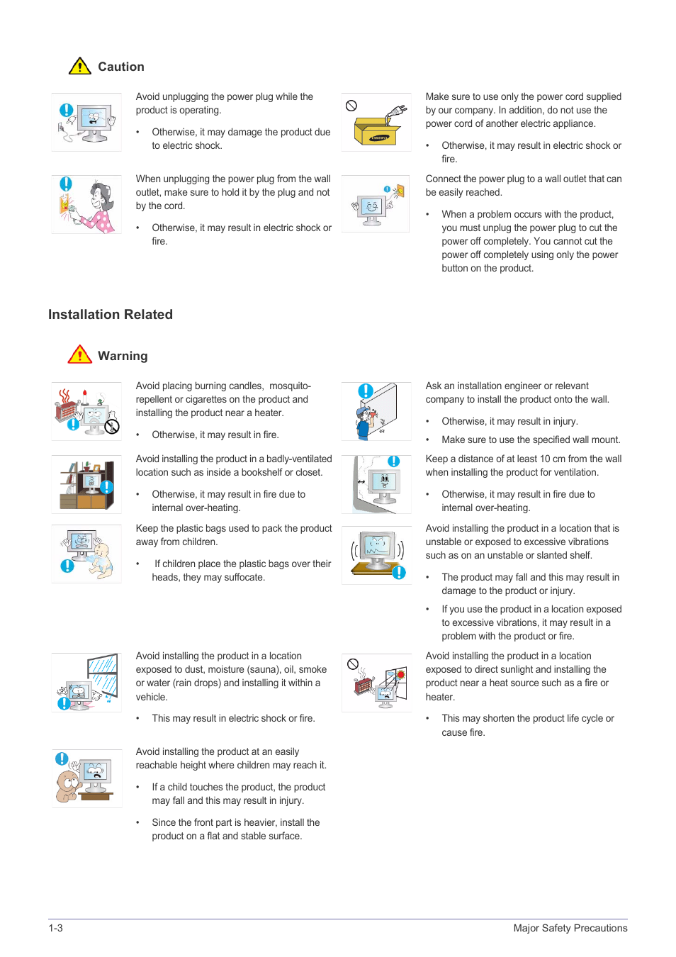 Installation related | Samsung LS24LRZKUV-ZA User Manual | Page 6 / 44