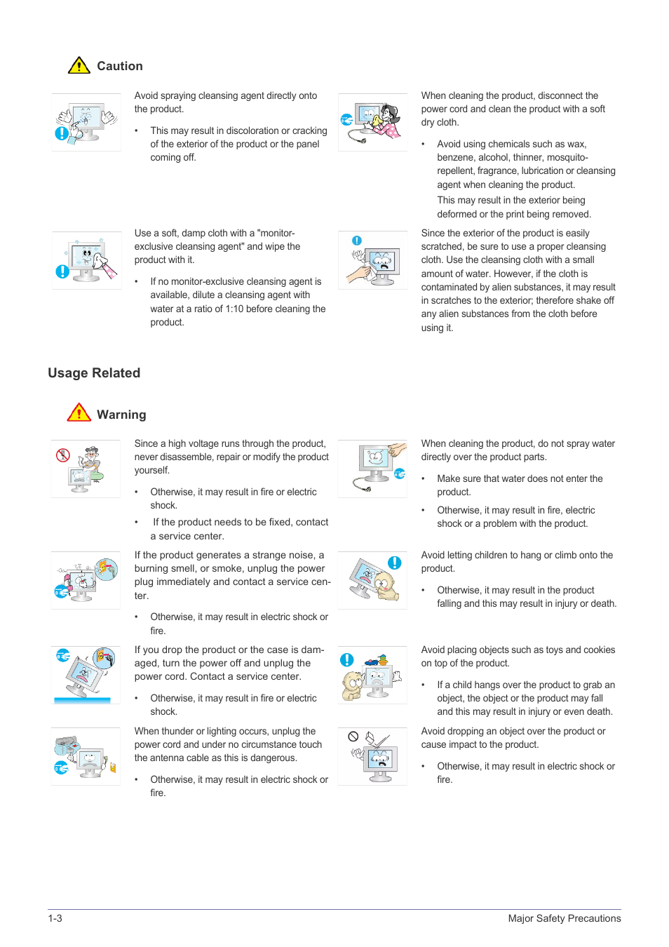 Usage related | Samsung LS24LRZKUV-ZA User Manual | Page 8 / 44