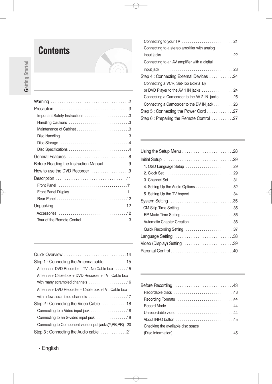 Samsung DVD-R129-XAA User Manual | Page 6 / 98