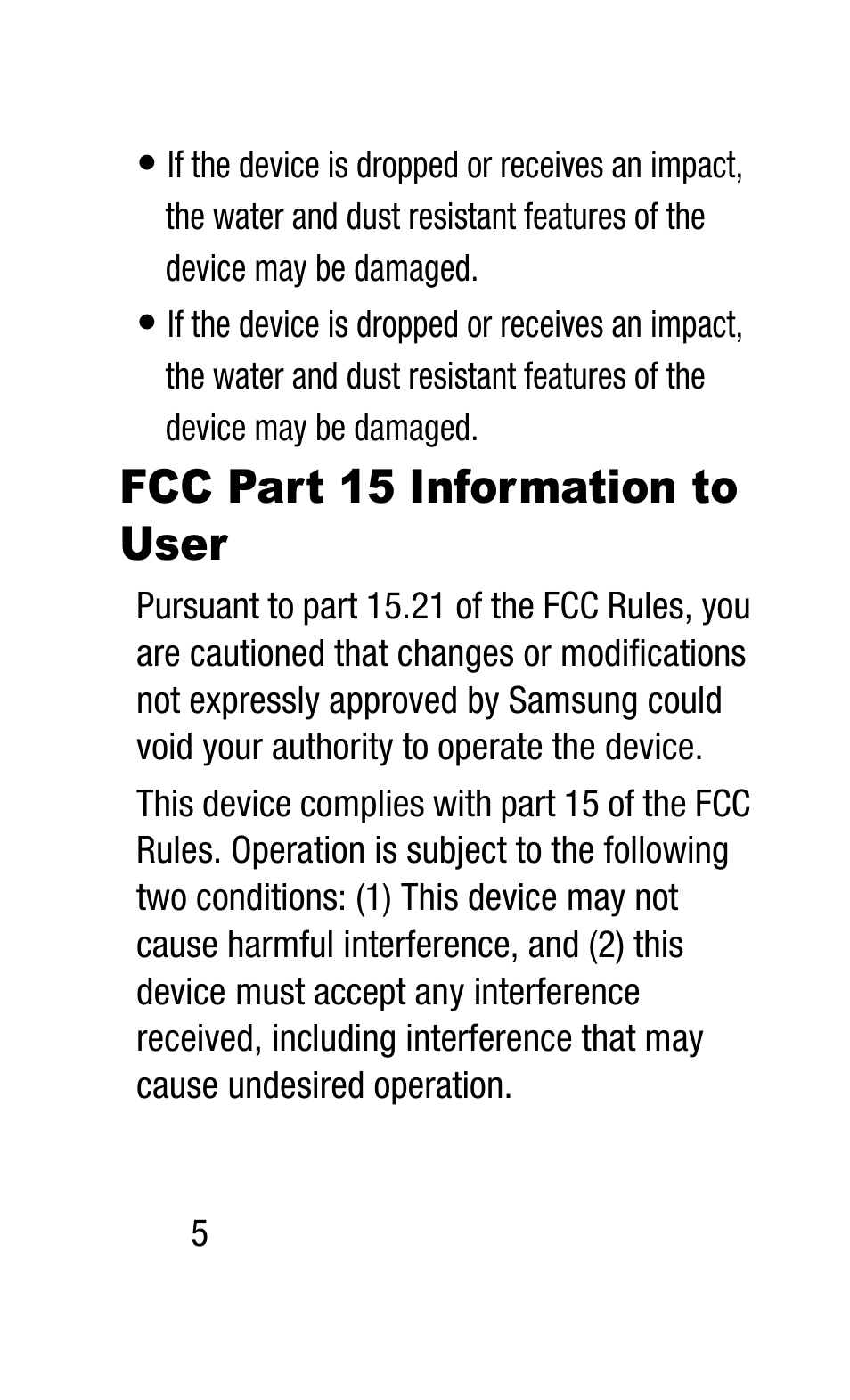 Fcc part 15 information to user | Samsung SM-R3810ZAAXAR User Manual | Page 12 / 83