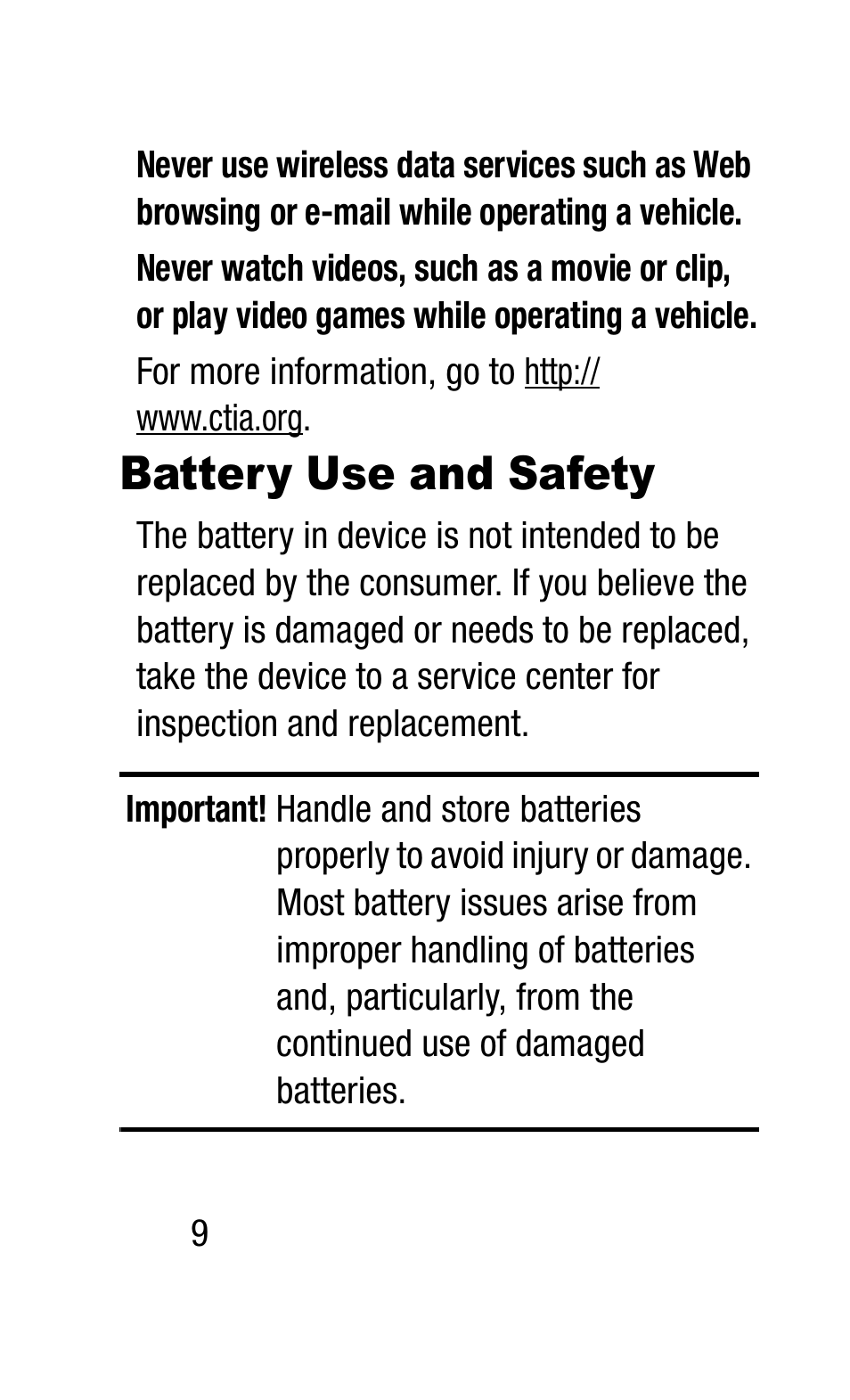 Battery use and safety | Samsung SM-R3810ZAAXAR User Manual | Page 16 / 83