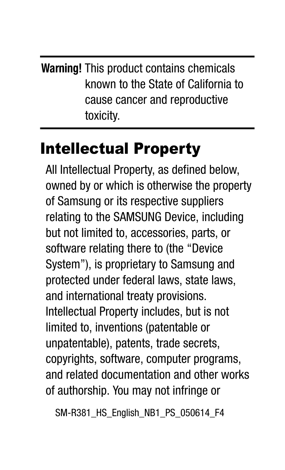 Intellectual property | Samsung SM-R3810ZAAXAR User Manual | Page 2 / 83