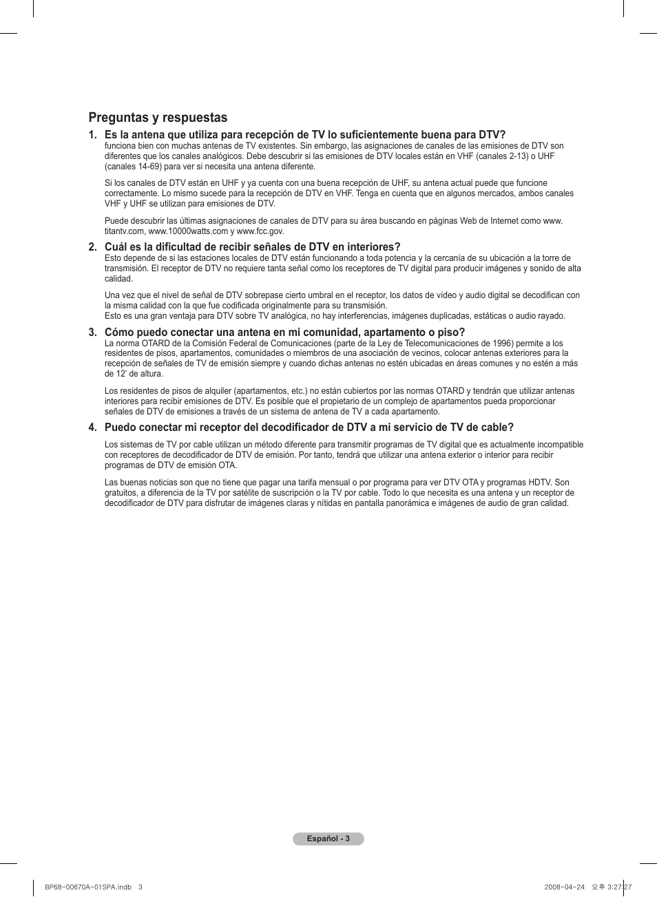Preguntas y respuestas | Samsung HL72A650C1FXZA User Manual | Page 104 / 195