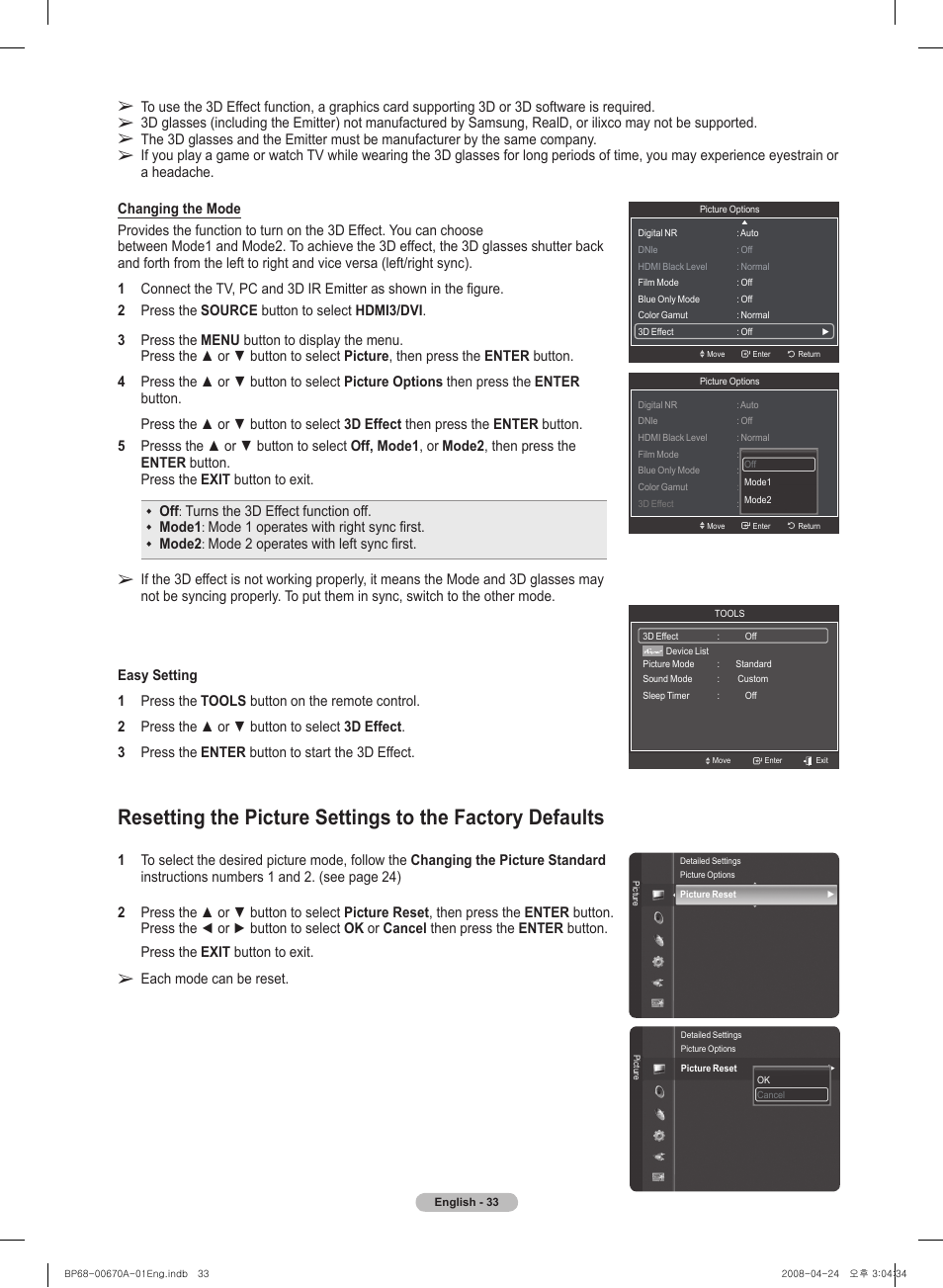Samsung HL72A650C1FXZA User Manual | Page 33 / 195