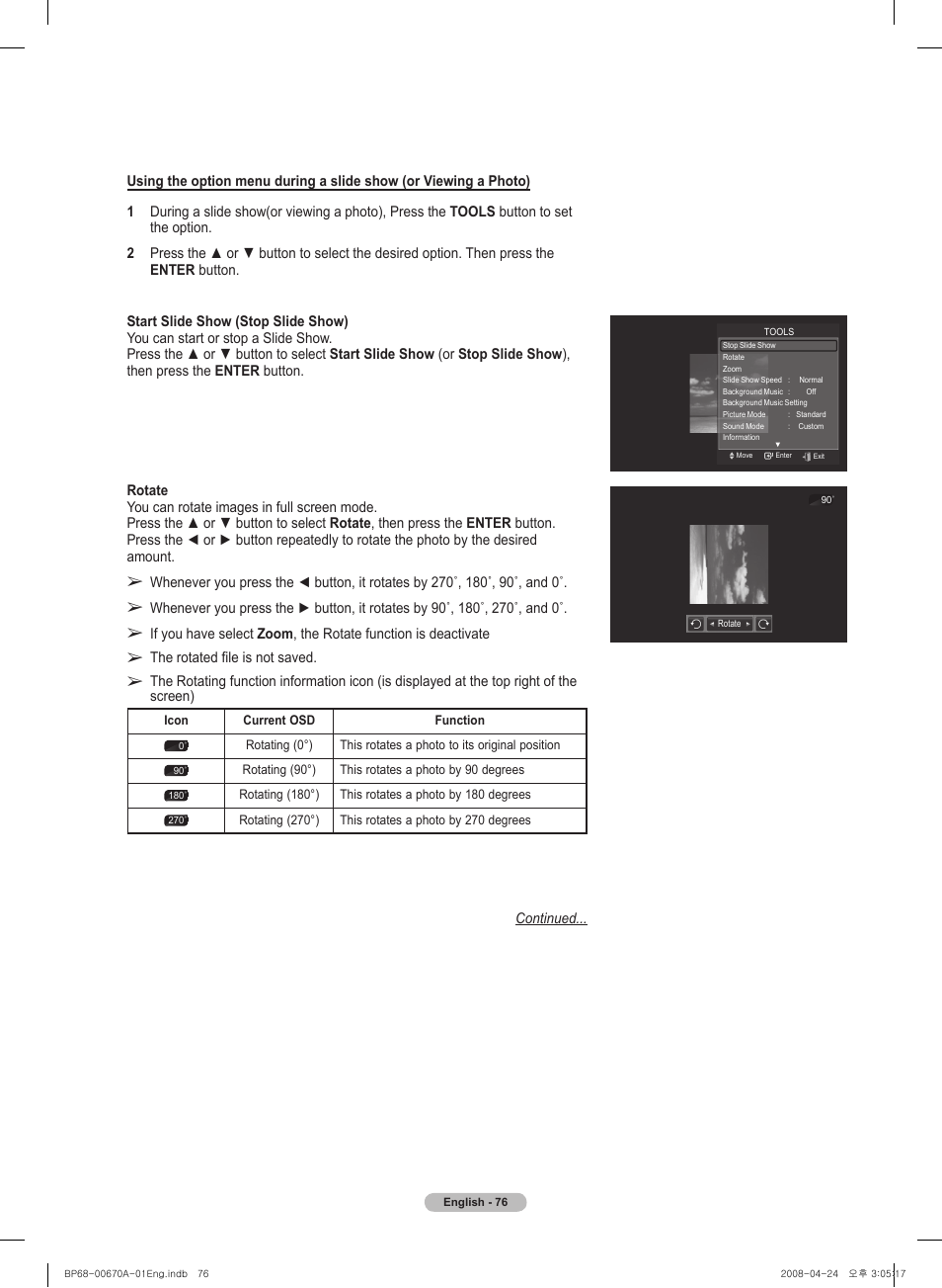 Samsung HL72A650C1FXZA User Manual | Page 76 / 195