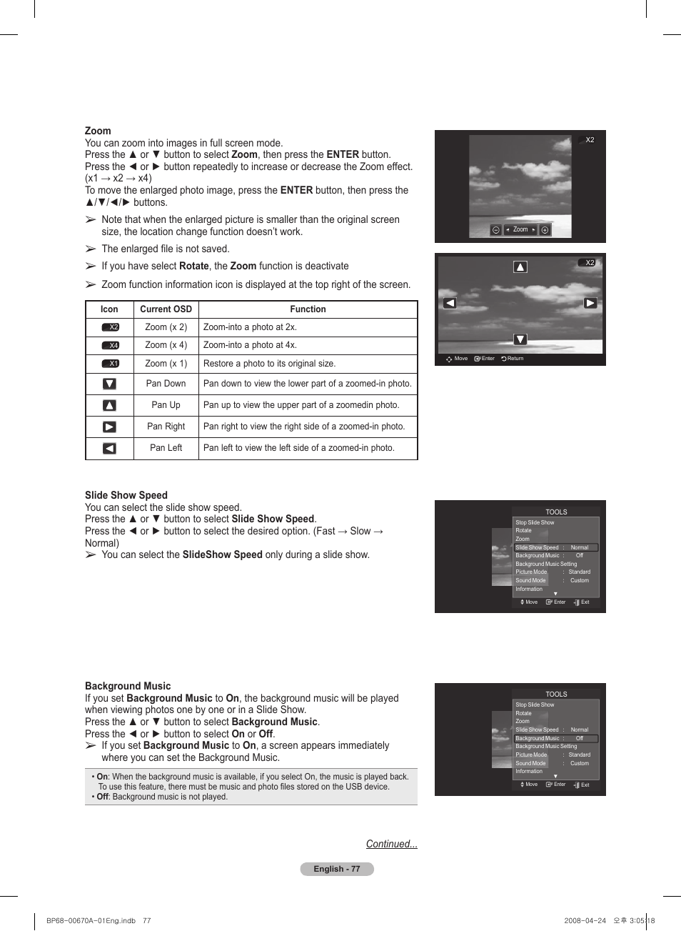 Samsung HL72A650C1FXZA User Manual | Page 77 / 195