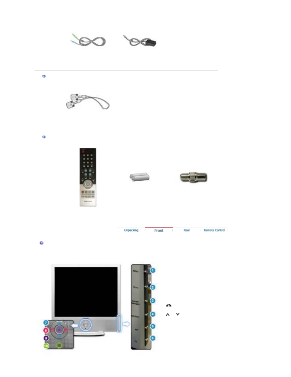 Front | Samsung RT19FSSS User Manual | Page 10 / 59