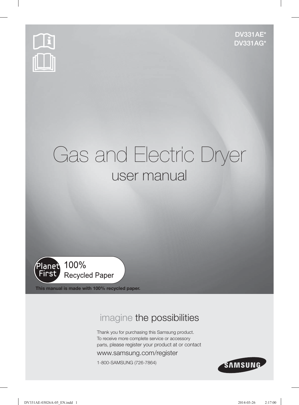 Samsung DV331AER-XAA User Manual | 80 pages
