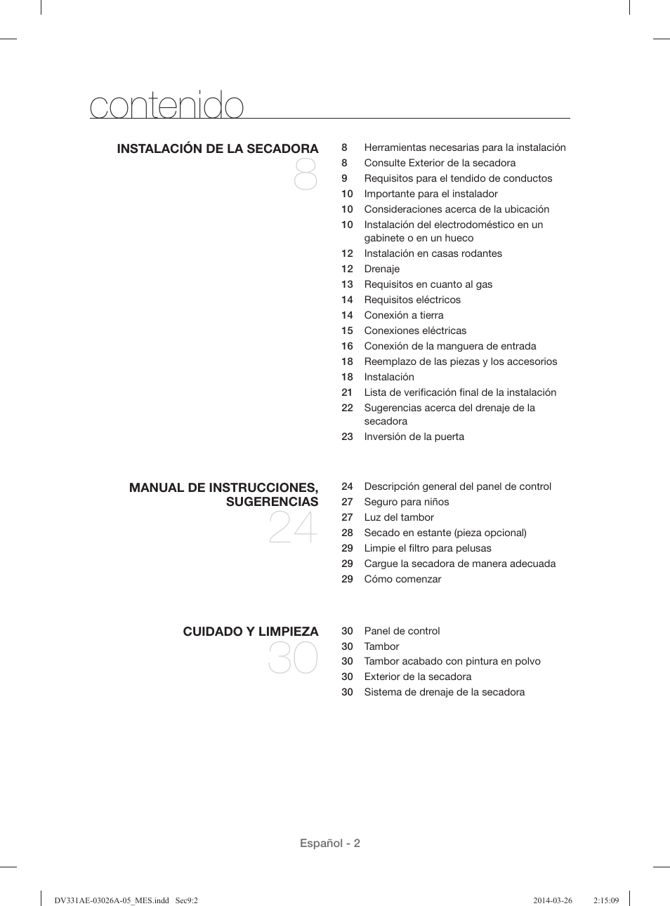 Samsung DV331AER-XAA User Manual | Page 42 / 80