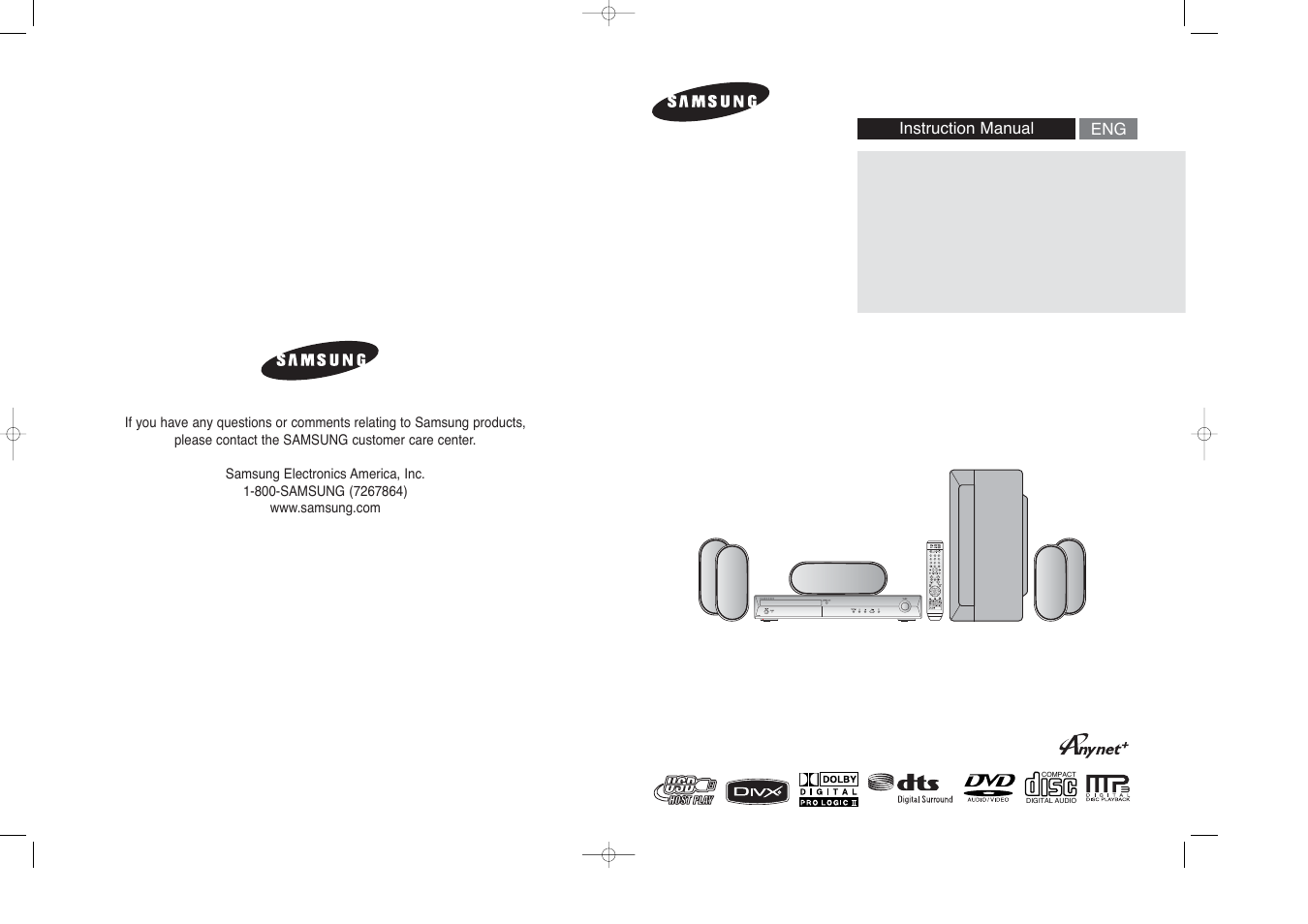 Samsung HT-X40T-XAA User Manual | 33 pages