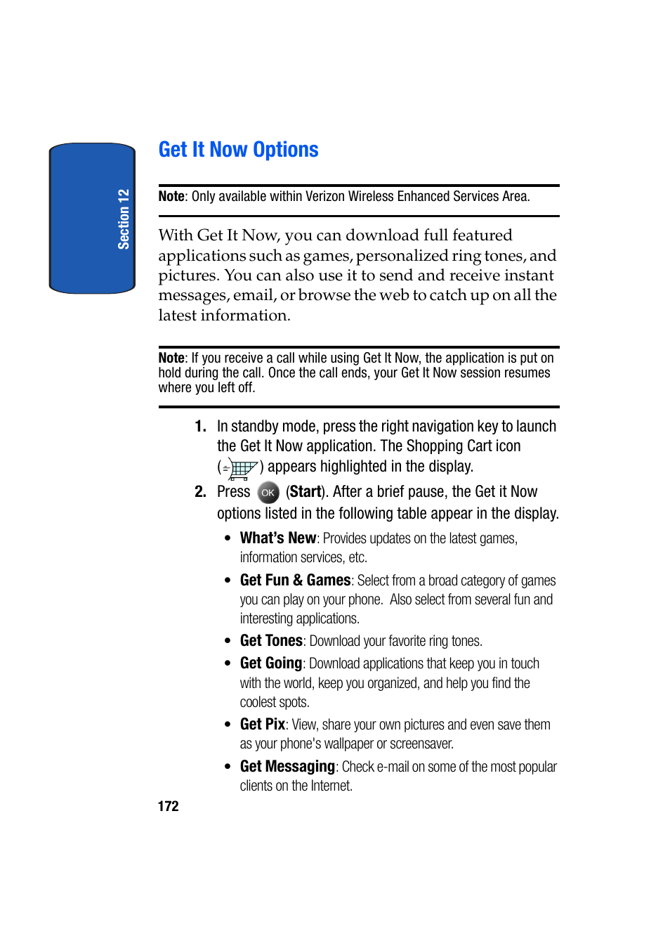 Get it now options | Samsung SCH-A795ZAVXAR User Manual | Page 172 / 238