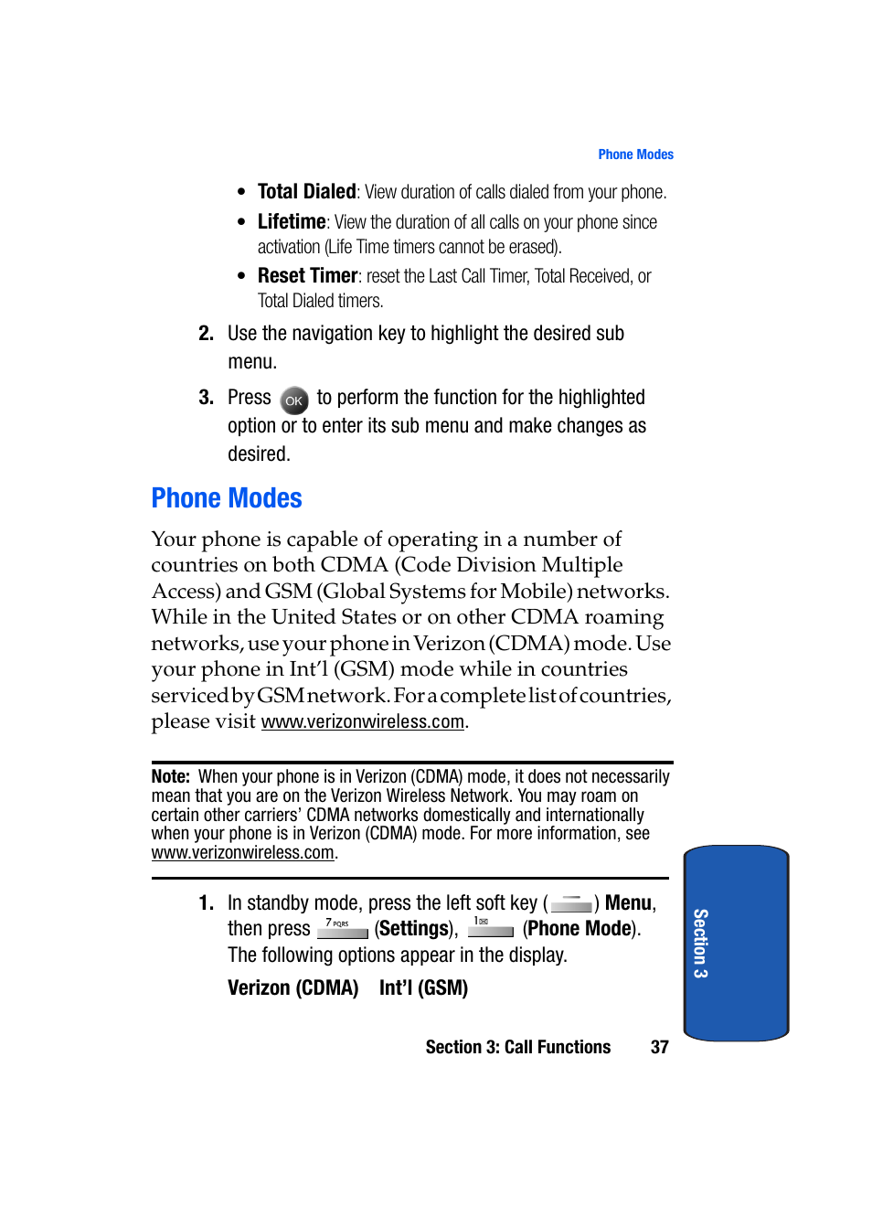 Phone modes | Samsung SCH-A795ZAVXAR User Manual | Page 37 / 238