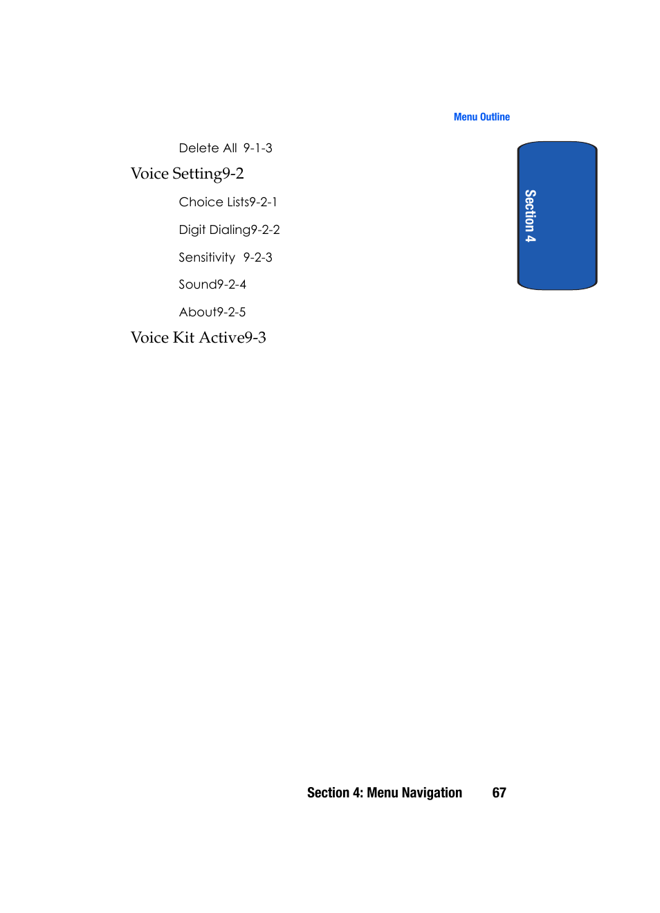 Voice setting9-2, Voice kit active9-3 | Samsung SCH-A795ZAVXAR User Manual | Page 67 / 238