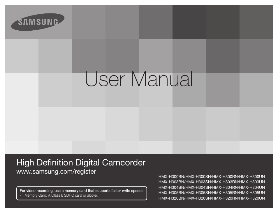Samsung HMX-H300BN-XAA User Manual | 122 pages