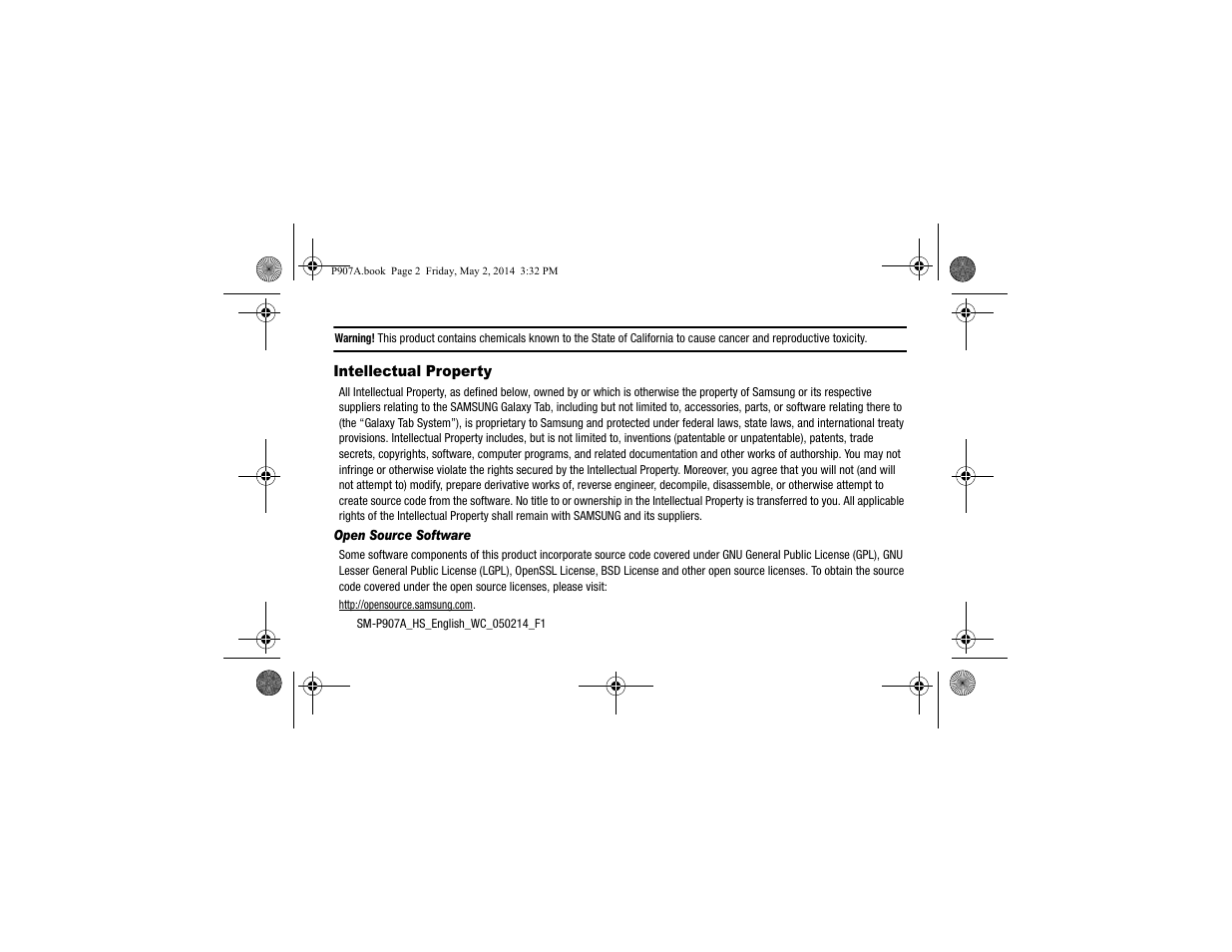 Samsung SM-P907AZKAATT User Manual | Page 2 / 53