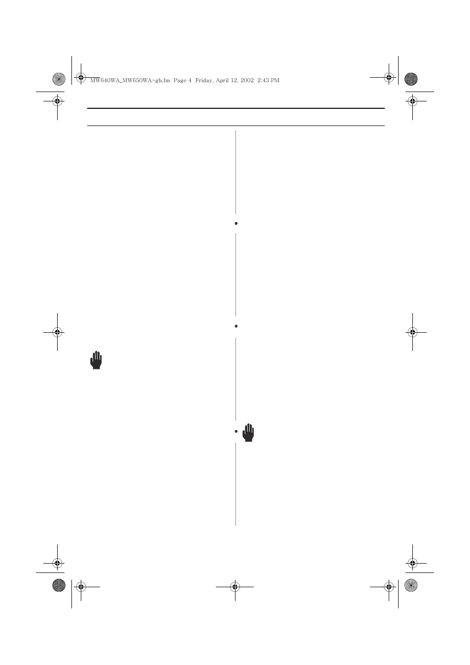 Hese, Nstructions, Warning | Samsung MW650WA-XAA User Manual | Page 4 / 28
