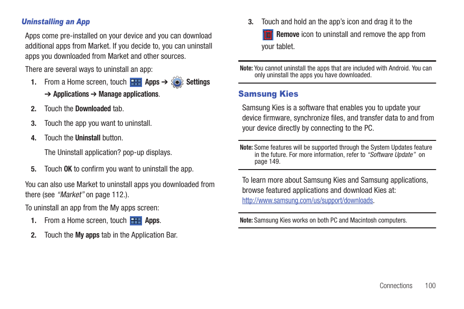 Samsung kies | Samsung GT-P7510MADVZW User Manual | Page 103 / 181