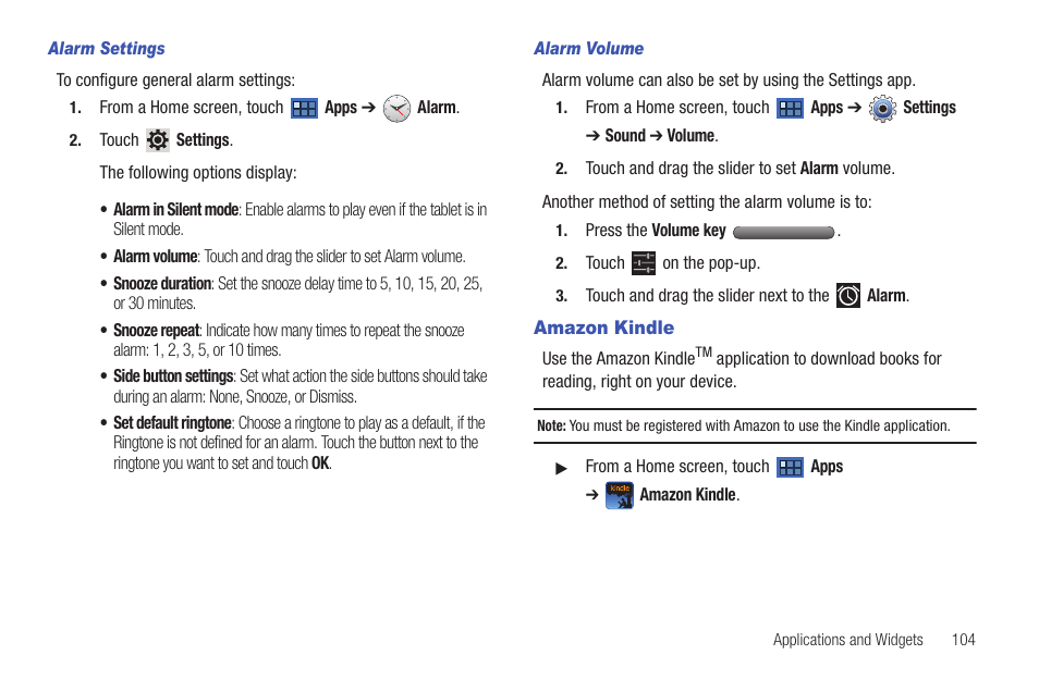 Amazon kindle | Samsung GT-P7510MADVZW User Manual | Page 107 / 181