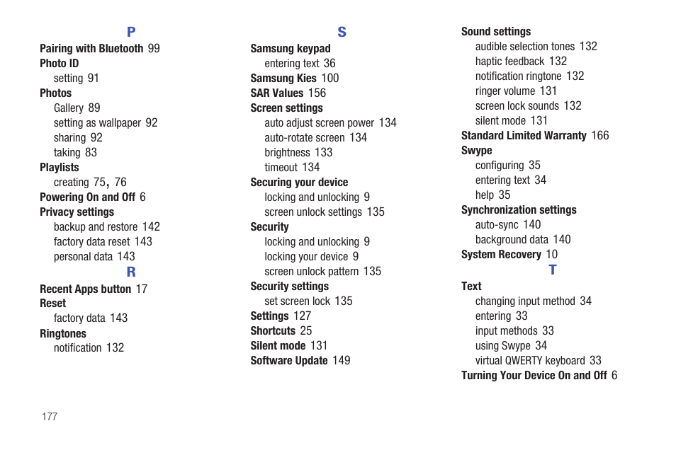 Samsung GT-P7510MADVZW User Manual | Page 180 / 181