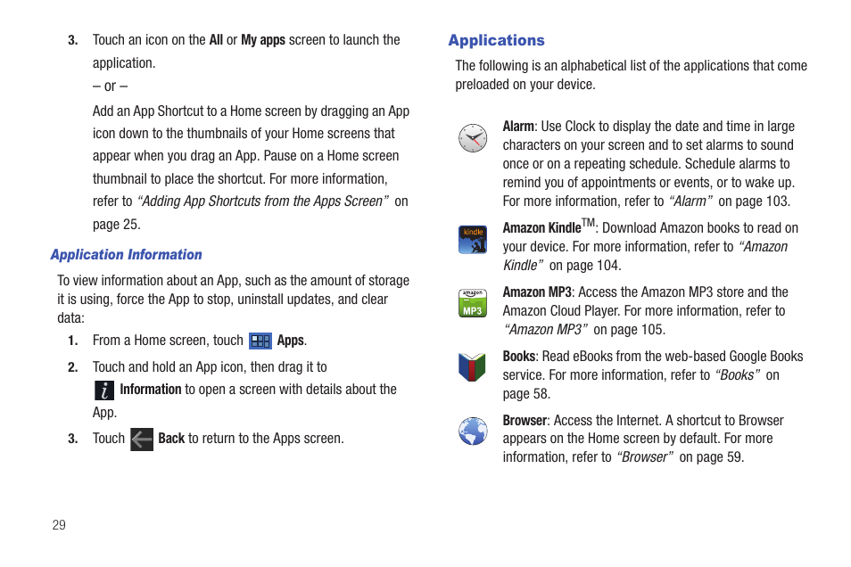 Applications | Samsung GT-P7510MADVZW User Manual | Page 32 / 181