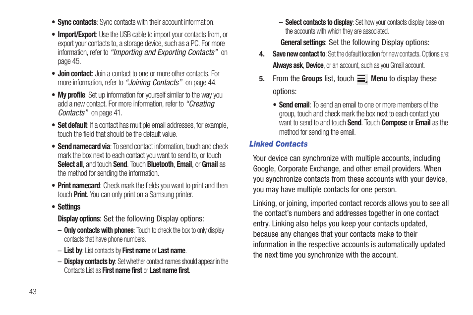 Samsung GT-P7510MADVZW User Manual | Page 46 / 181