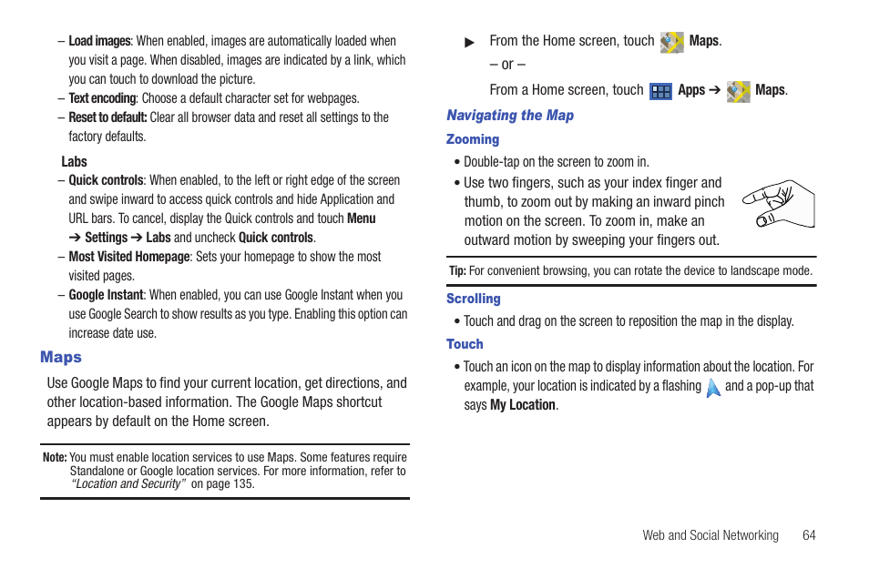 Maps | Samsung GT-P7510MADVZW User Manual | Page 67 / 181