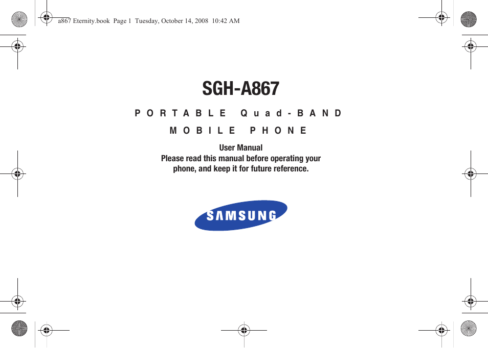 Samsung SGH-A867ZKAATT User Manual | 198 pages