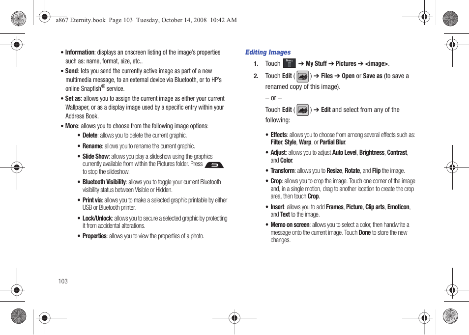 Samsung SGH-A867ZKAATT User Manual | Page 106 / 198
